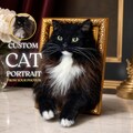 Cat portrait, Custom Cat Portrait, 3D Felt Cat , Personalized Cat Portrait, Pet Memorial, Cat Loss Gift, Pet Remembrance, Realistic cat product logo