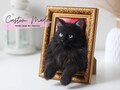Cat portrait, Custom Cat Portrait, 3D Felt Cat , Personalized Cat Portrait, Pet Memorial, Cat Loss Gift, Pet Remembrance, Realistic cat product logo