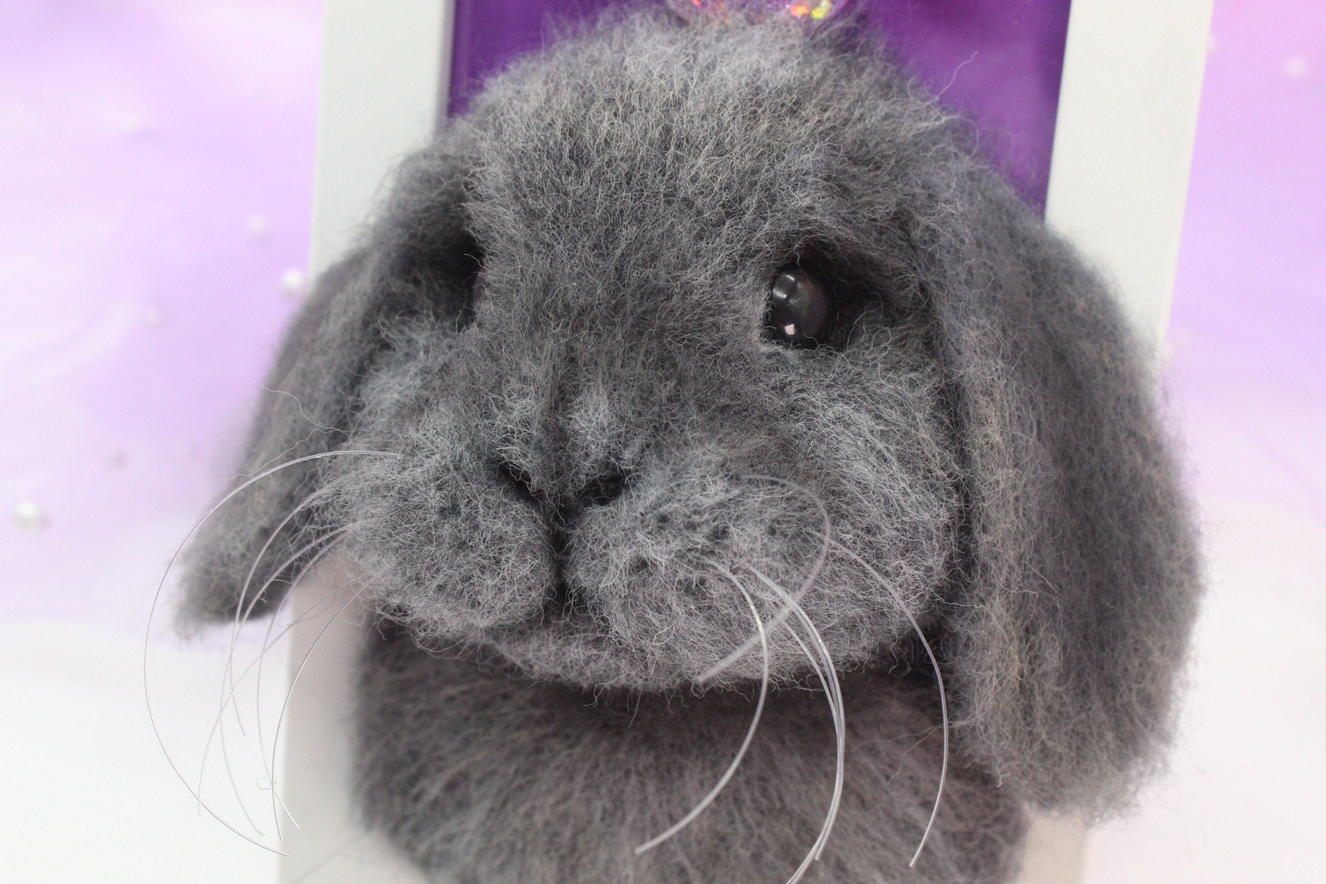 Bunny Portrait, Needle Felted Bunny Pet Replica, Realistic Rabbit ...