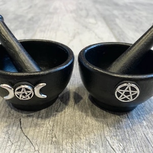 Pestle & Mortar | You Choose Triple Moon or Pentacle Charm