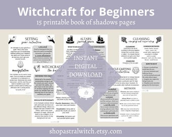 Witchcraft for Beginners | Printable Grimoire Pages