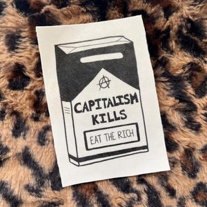 Eat The Rich Sew-On Punk Patch