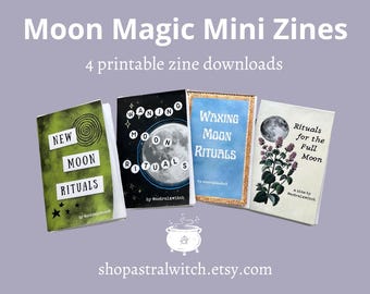 Moon Magic Mini Zines | 4 Printable Zine Downloads