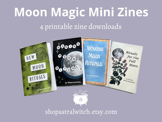 Moon Magic Mini Zines | 4 Printable Zine Downloads