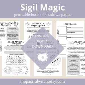 Sigil Magic Worksheets | Printable Grimoire Pages