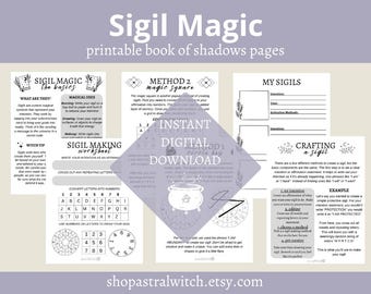 Sigil Magic Worksheets | Printable Grimoire Pages