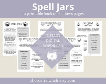 Spell Jars | Printable Grimoire Pages