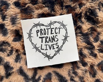 Protect Trans Lives Sew-On Punk Patch