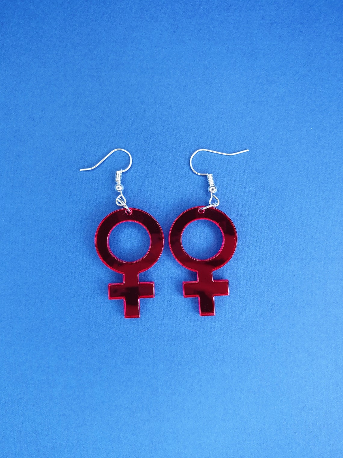 Female Symbol Glitter or Metallic Earrings. Multiple Colours Etsy