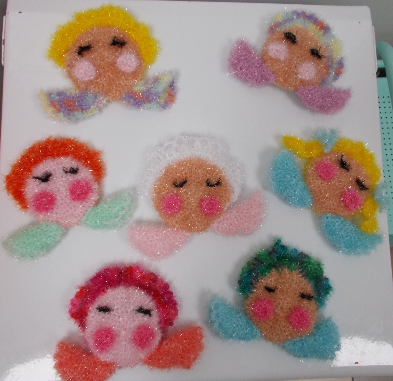 Eponges Au Crochet Modèle Angelots