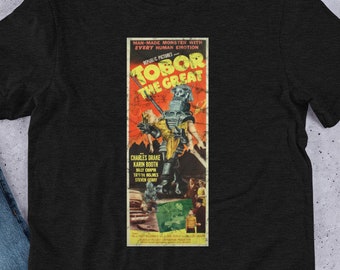 Tobor the Great, Retro Movie Art Shirt, Cult Classic Tee, Sci-Fi Art, Vintage Graphic Tee, Horror Movie