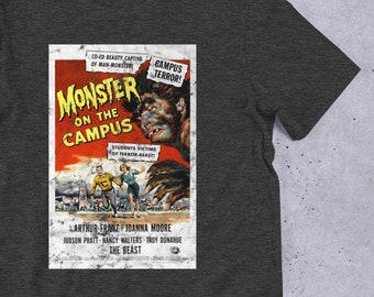 Monster on the Campus, Retro Movie Art Shirt, Cult Classic Tee, Sci-Fi Art, Vintage Graphic Tee, Horror Movie