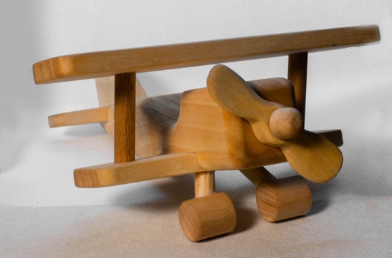 wooden airplane toy