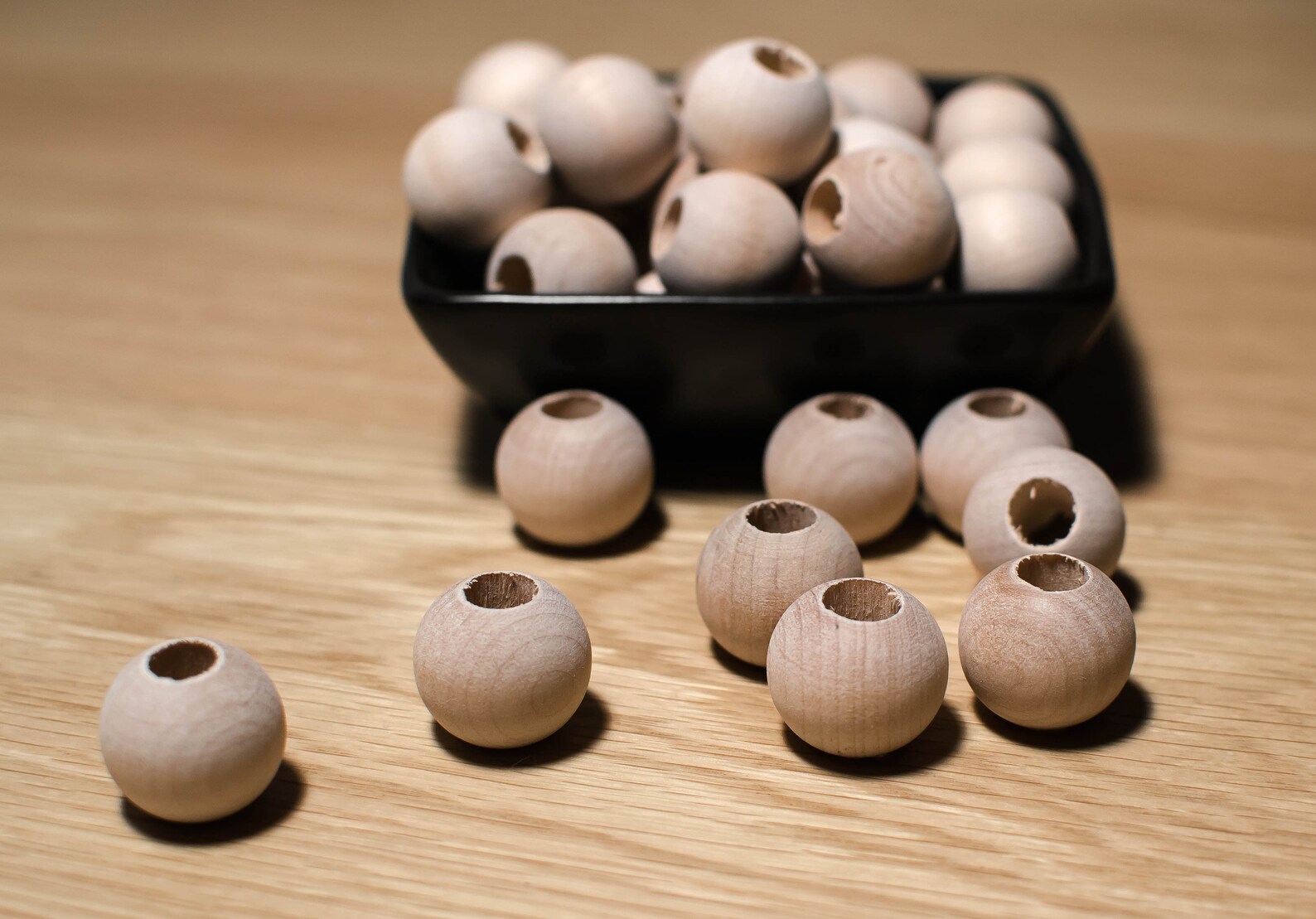 25mm wooden balls with holes 10mm 10pc Etsy