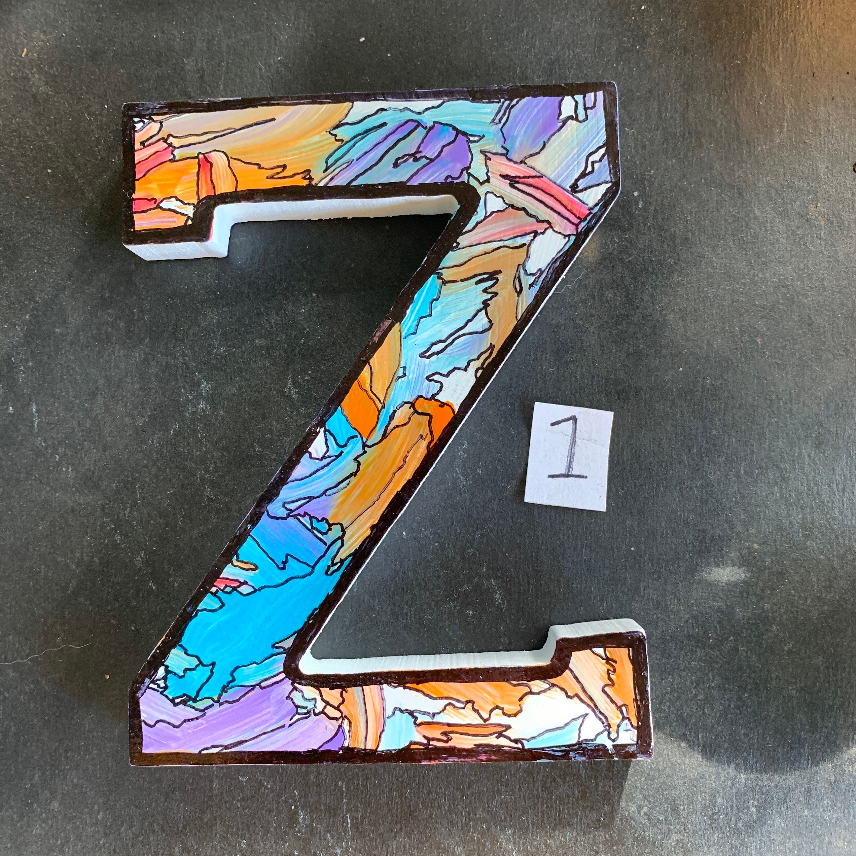 6 Inch Wood Letter Z Etsy