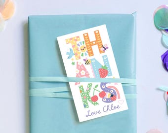 Frühling Geburtstag Geschenkanhänger, Pastell Blumen Dankeschön Vorlage, Mädchen Garten Geschenkkarte, Frühling Geburtstagsdekorationen Printable Download M134