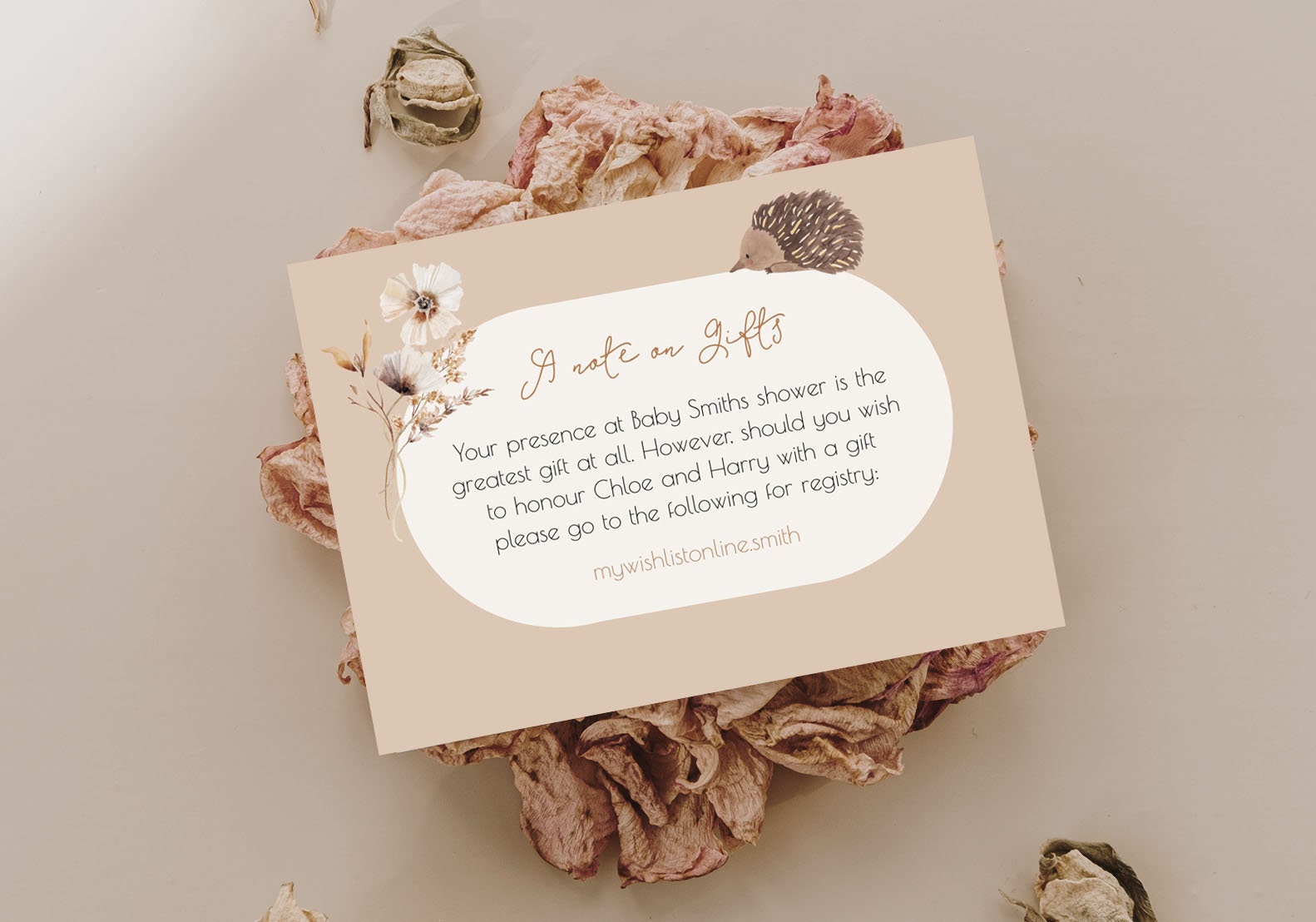 Baby hotsell shower notes