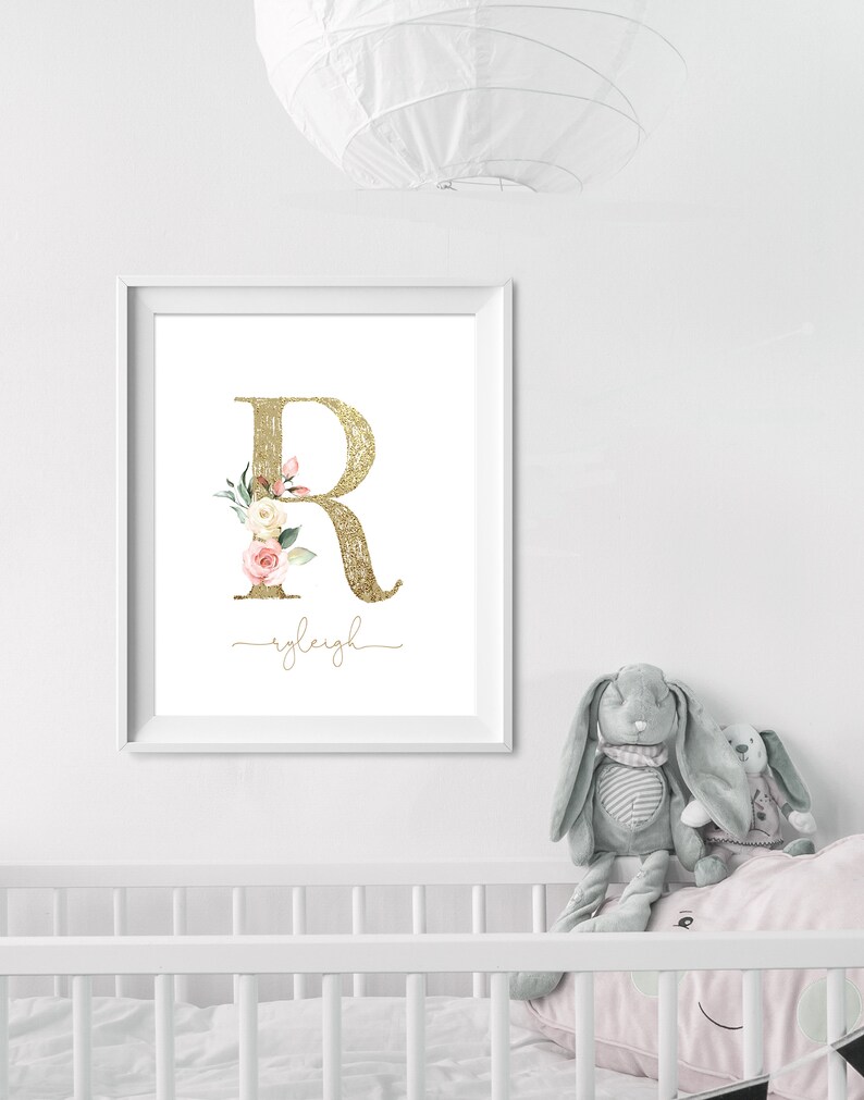 Baby Name Wall Art Girls Room Wall Prints Customised Baby Etsy