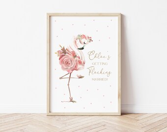 Flamingo Editable Welcome Sign, Let's Flamingle Bridal Shower, Bachelorette Hens Night Party Decor, DIY Printable Instant Download M062