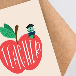 Cartão do melhor professor de todos os tempos, obrigado por ser o melhor professor, cartão de agradecimento ao professor, melhor professor do mundo, obrigado por ser o melhor professor, download DIY editável