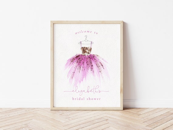 Bridal Shower Welcome Sign, Blush Pink Gold Dress, Sparkly Dress, Bride-to-be, Bridal Shower Signage, Minimalistic, Modern Feminine, M024 - Etsy Bridal Shower Welcome Sign, Blush Pink Gold Dress, Sparkly Dress, Bride-to-be, Bridal Shower Signage, Minimalistic, Modern Feminine, M024 - Etsy