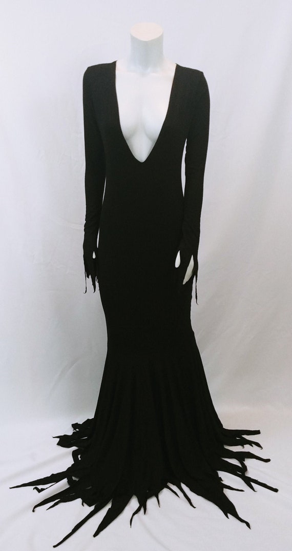 The Christina Gothic Goddess Addams Family Inspired Costume Dress Etsy