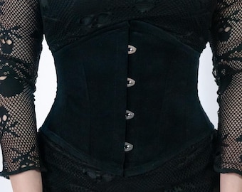 Midnight Velvet Waist Cincher- Goth club
