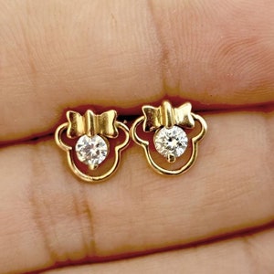 Micky Minnie mouse Stud Earrings, Push back Earrings, earrings for small girls, studs for girls, Christmas birthday gift for daughter sister