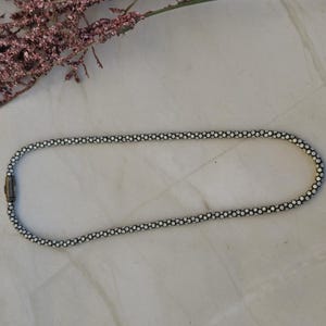 Georgian cut down tennis necklace with moissanite and blackened silver image 4