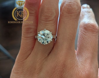 Old European Cut Vintage art deco OEC moissanite diamond Three stone Engagement\wedding\propose\anniversary Ring, gift for her