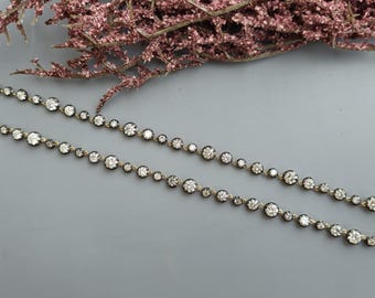 Georgian cut down set moissanite tennis necklace