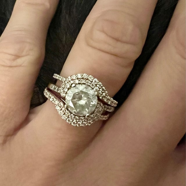 Halo Wrap Enhancer for Engagement Ring Moissanite Diamond Halo
