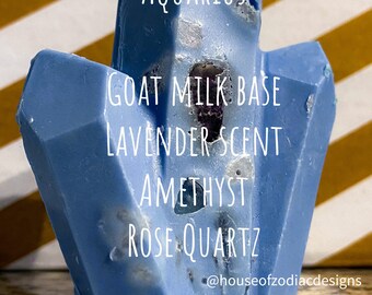Aquarius Goat Milk Based Crystal Amethyst Soap
