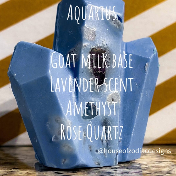 Aquarius Goat Milk Based Crystal Amethyst Soap