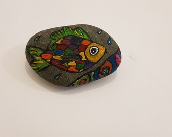 Hand painted stone
