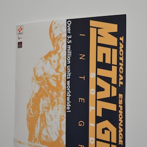Replica del poster di Metal Gear Solid 1, edizione Gold / Compleanno / Gioco / Natale / MGS