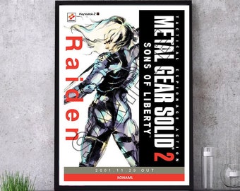 Replica Metal Gear Solid 2 Raiden Character Release Poster