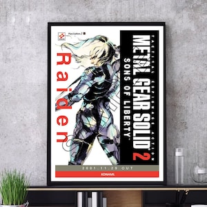 Replica Metal Gear Solid 2 Raiden Character Release Poster