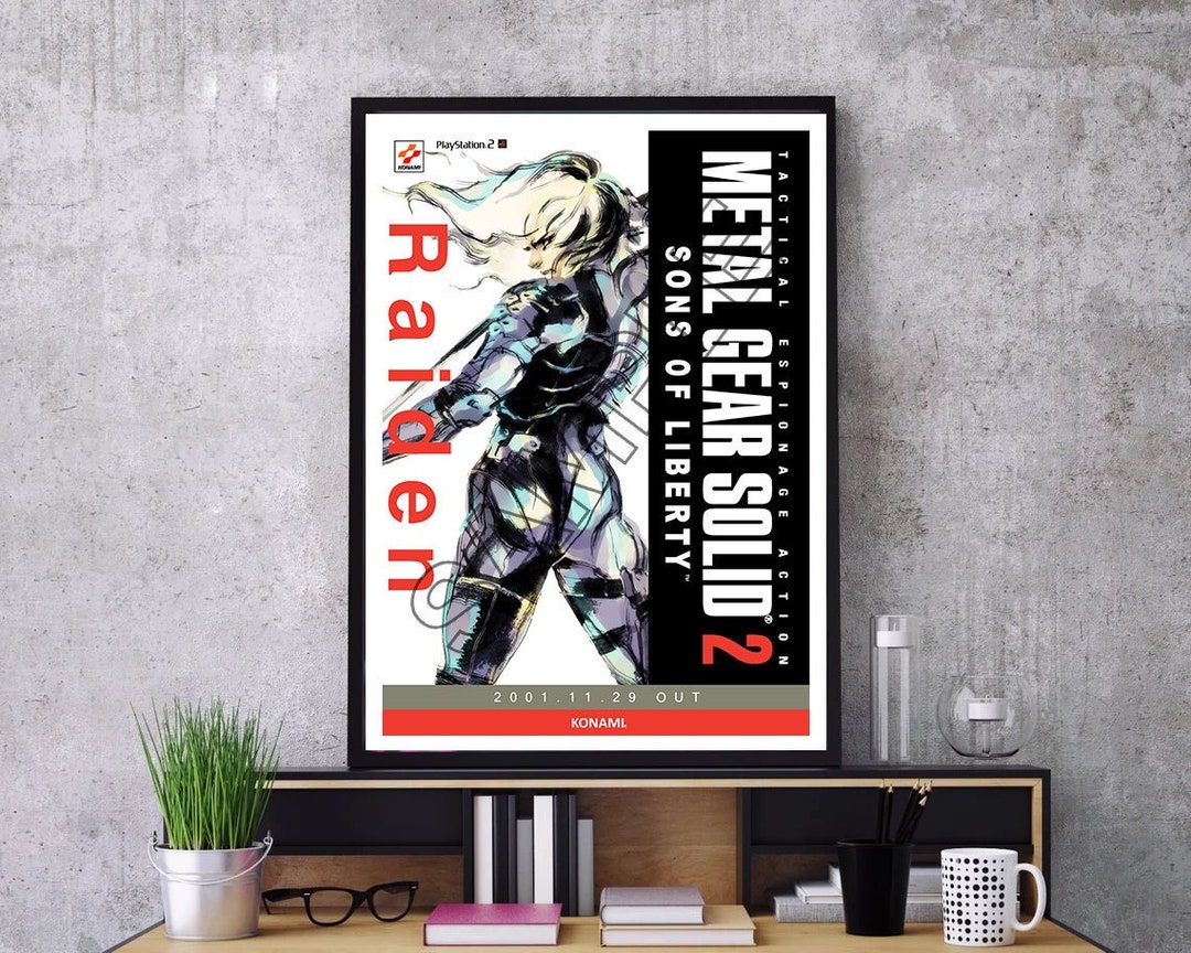 Replica Metal Gear Solid 2 Raiden Character Release Poster