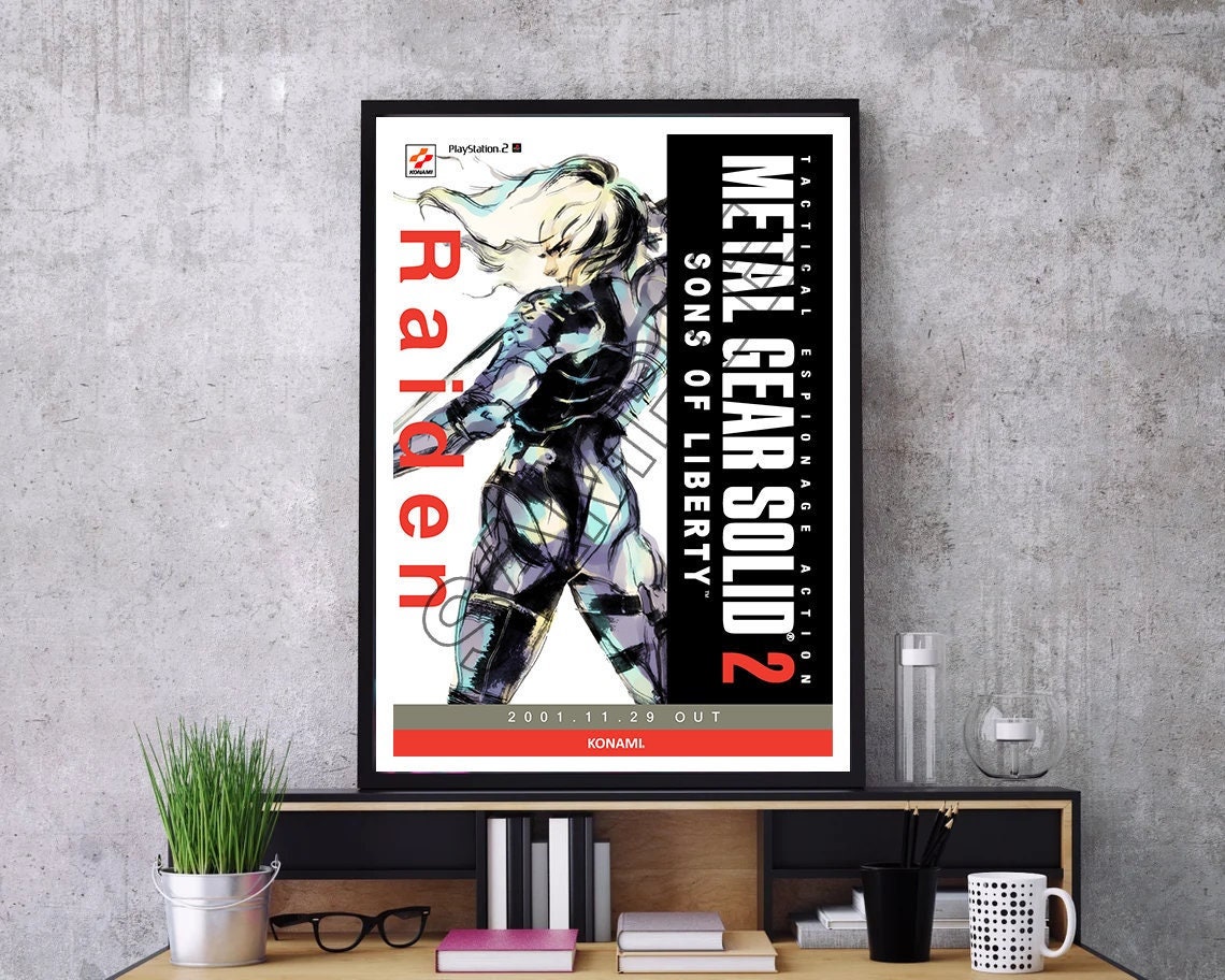 Replica Metal Gear Solid 2 Raiden Character Release Poster