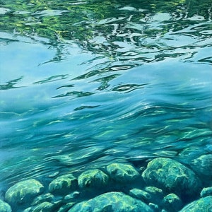 Original Oil Painting: Abstract Ocean Wave Seascape - 100x80cm
