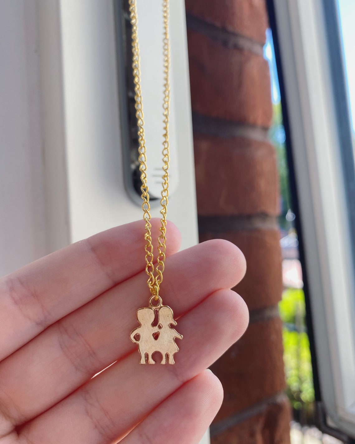 Gold couple necklace handmade jewellery Etsy