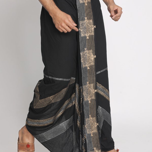 Indian Dhoti Handmade Cotton rayon Dhoti for Men, Indian Dhoti for Man, Traditional Dhoti for Wedding and Festival, Dhoti for Kurta