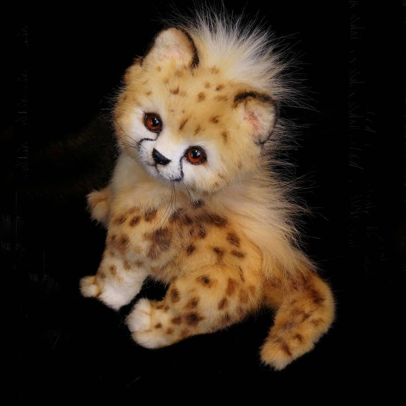 Cheetah Cub Cat Toys Wild Cat Realistic Stuffed Animals Etsy