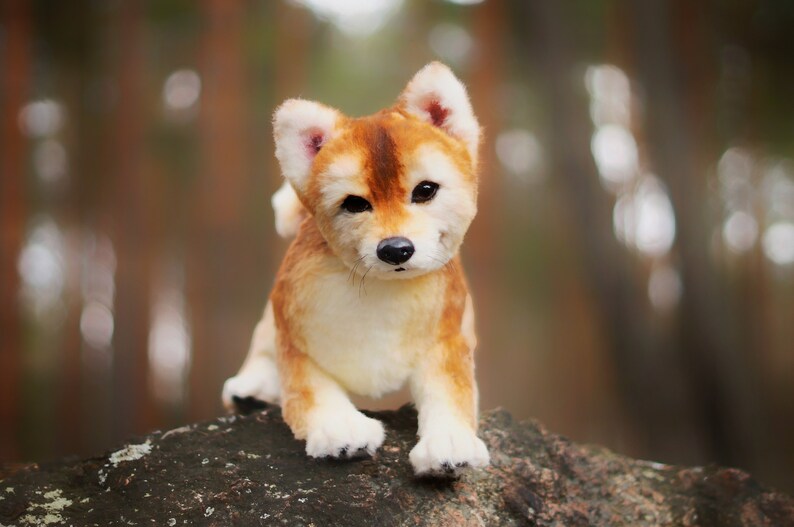 Shiba inu Welpen Stofftier ausgestopfte Hund realistische Etsy