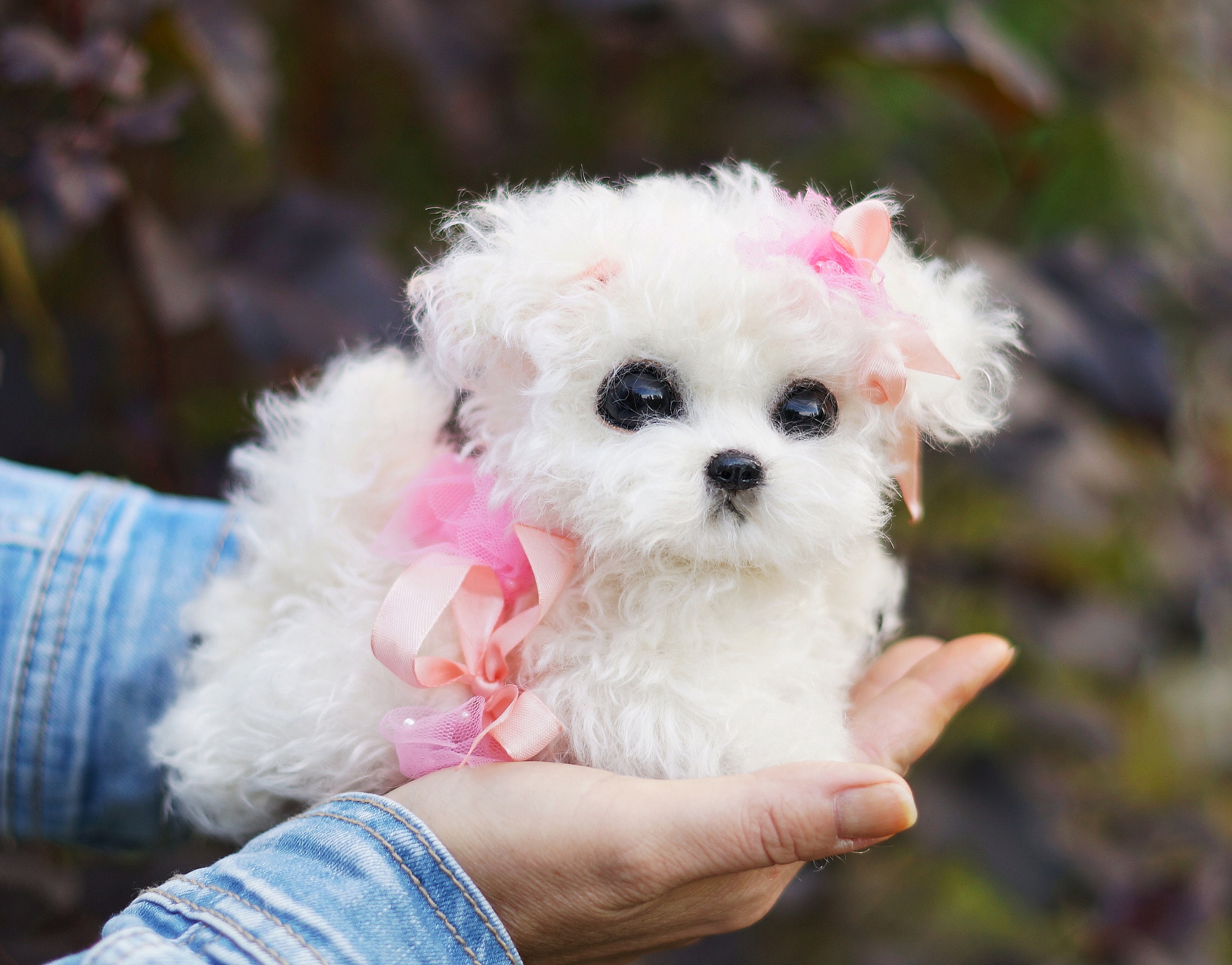 Maltese puppy realistic stuffed animals mohair dog plush Etsy