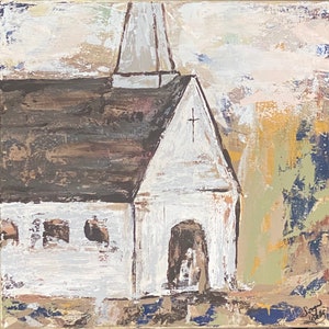 Blessed Assurance “ Original Art,  Acrylic on 16”x16” (3/4” deep) stretch canvas. Palette knife painting.