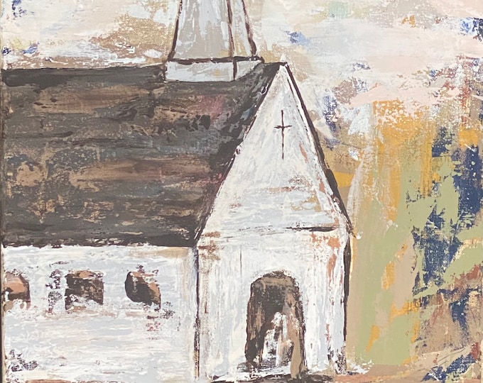 Blessed Assurance “ Original Art,  Acrylic on 16”x16” (3/4” deep) stretch canvas. Palette knife painting.