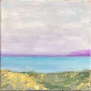 Calm,Original Painting, Acrylic on Canvas, 6”x6”x1.5”