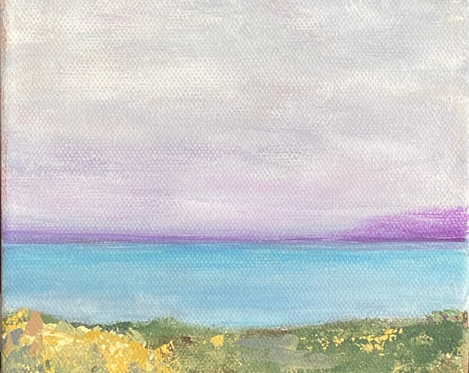 Calm,Original Painting, Acrylic on Canvas, 6”x6”x1.5”
